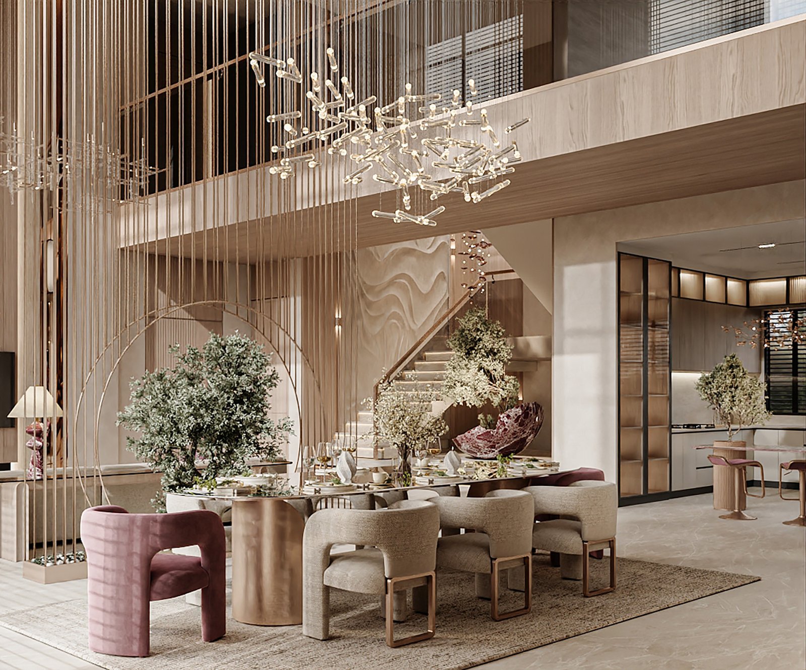 تصميم غرف المعيشة فاخر - تامرون للتصميم الداخلي بالرياض